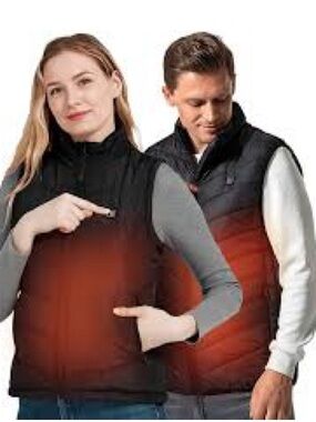 Solana Gear Unisex Medium Black Quilted Vest with heating technology